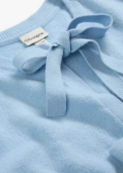 Sale Chaqueta de punto fino con lazo Mujer Jerséis|Novedades