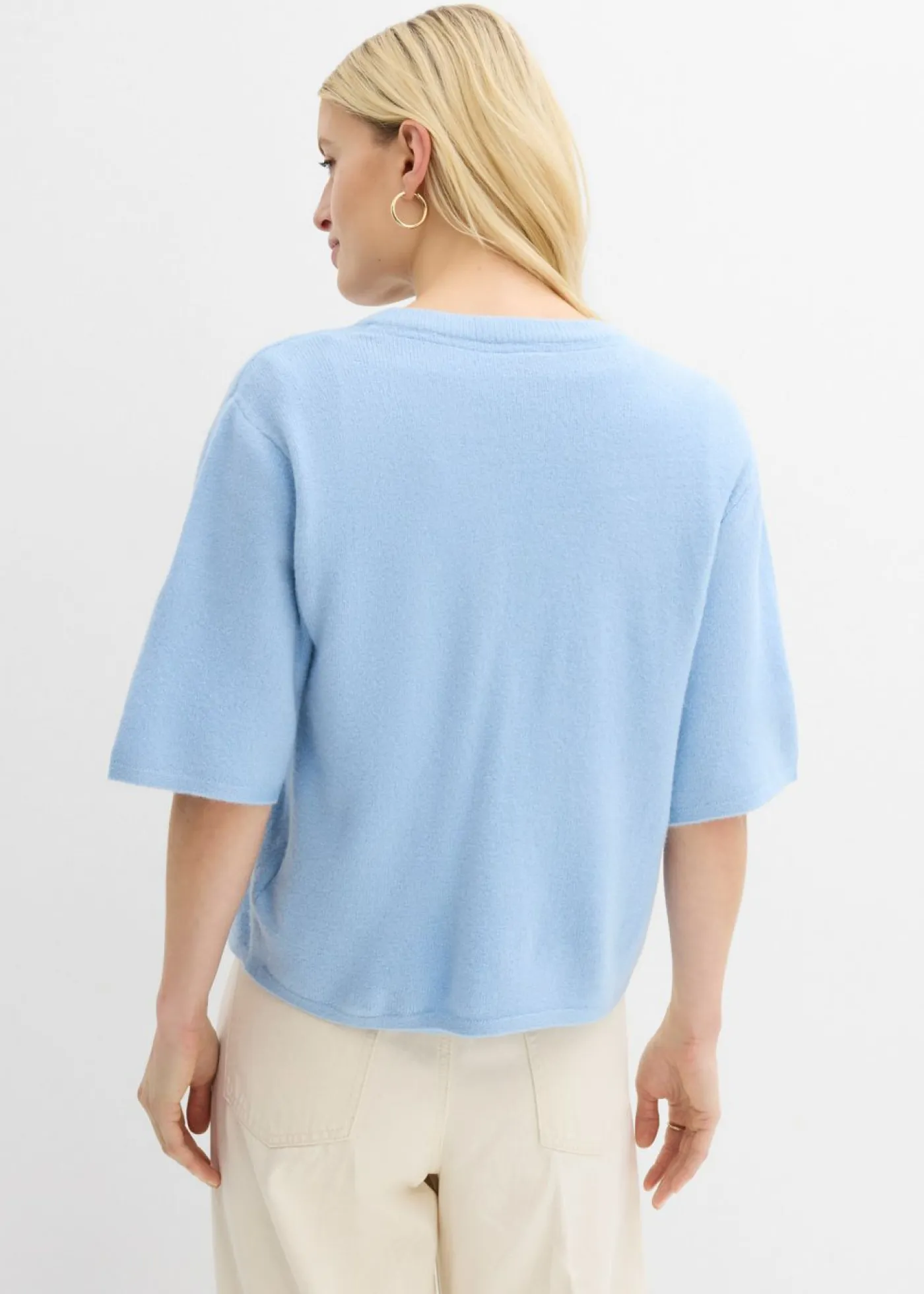 Sale Chaqueta de punto fino con lazo Mujer Jerséis|Novedades