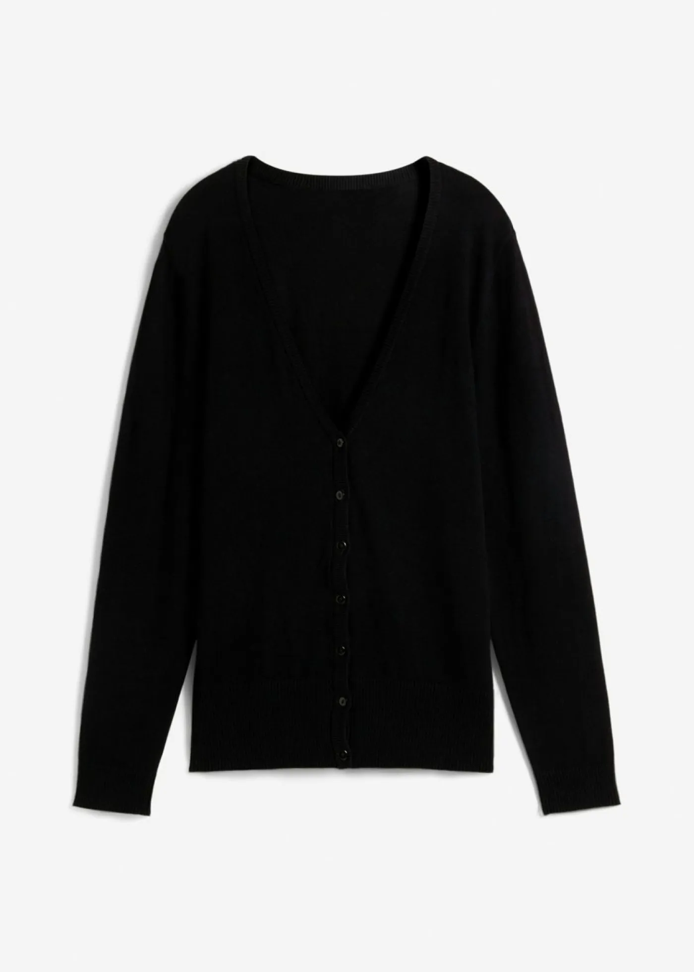 Chaqueta de punto fino con botones Mujer Básicos|Jerséis