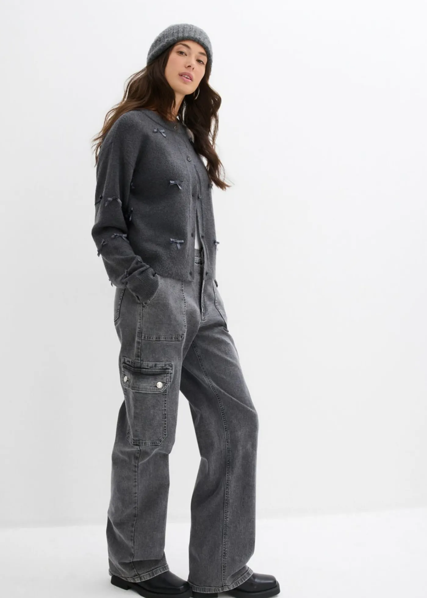 Hot Chaqueta de punto fino con lazos Mujer Jerséis|Ropa De Punto