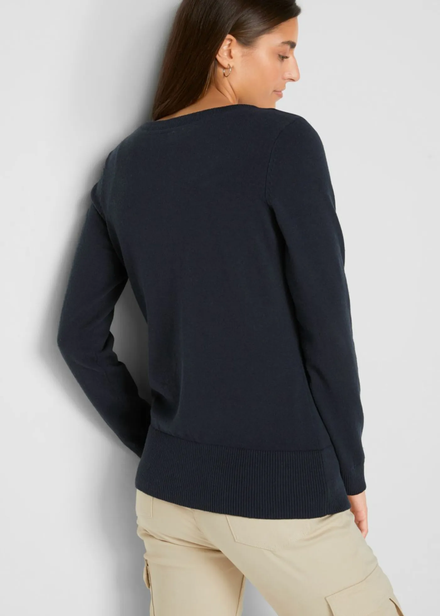 Best Chaqueta de punto fino con algodón reciclado Mujer Básicos|Jerséis