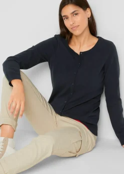 Best Chaqueta de punto fino con algodón reciclado Mujer Básicos|Jerséis