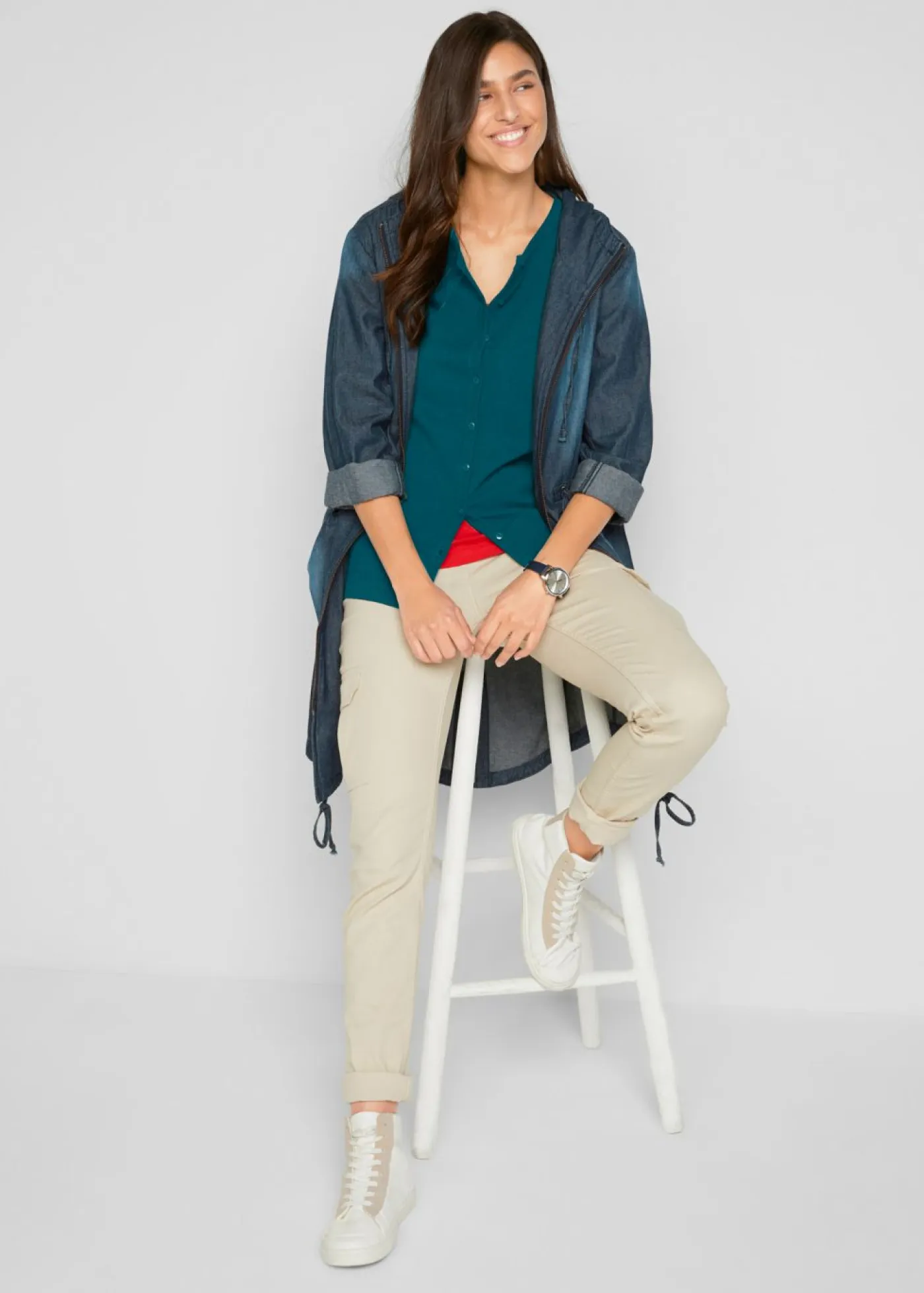 Sale Chaqueta de punto fino con algodón reciclado Mujer Básicos|Jerséis