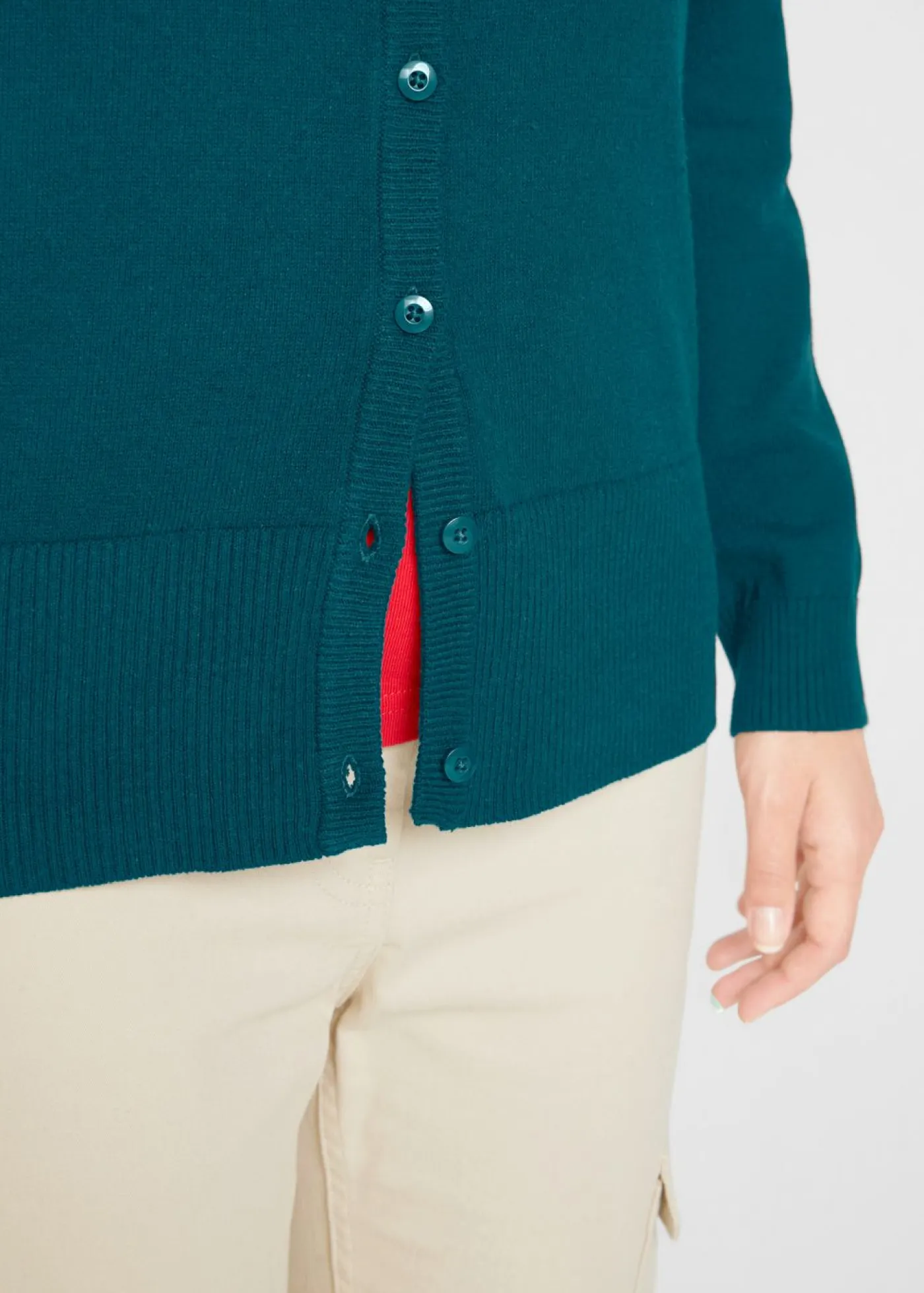 Sale Chaqueta de punto fino con algodón reciclado Mujer Básicos|Jerséis