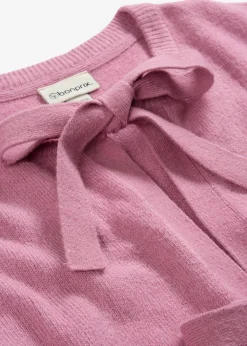 Online Chaqueta de punto fino con lazo Mujer Jerséis|Novedades