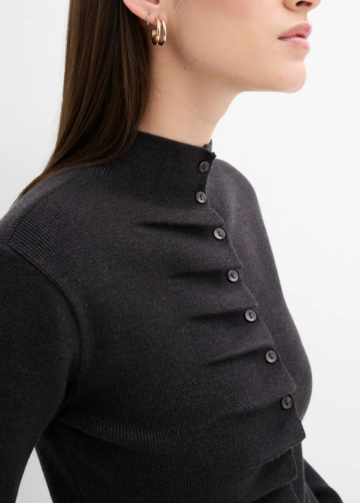 New Chaqueta de punto fino de mezcla de viscosa suave Mujer Esenciales|Jerséis