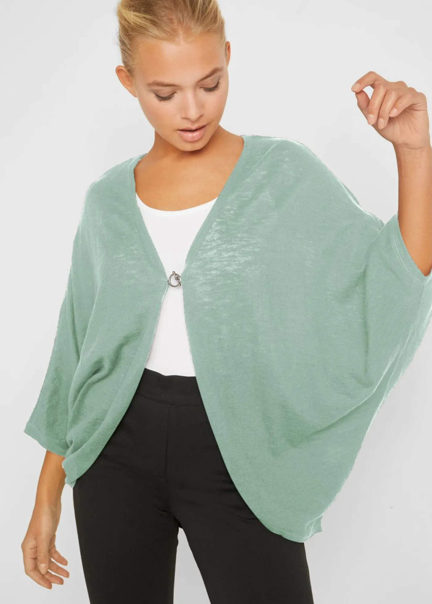 Sale Chaqueta de punto fino de algodón puro Mujer Jerséis|Novedades