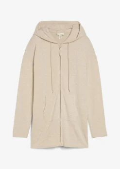 Outlet Chaqueta de punto fino de mezcla de viscosa con aspecto de punto Mujer Básicos|Camisetas