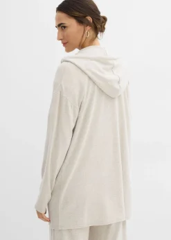 Outlet Chaqueta de punto fino de mezcla de viscosa con aspecto de punto Mujer Básicos|Camisetas
