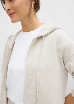 Outlet Chaqueta de punto fino de mezcla de viscosa con aspecto de punto Mujer Básicos|Camisetas
