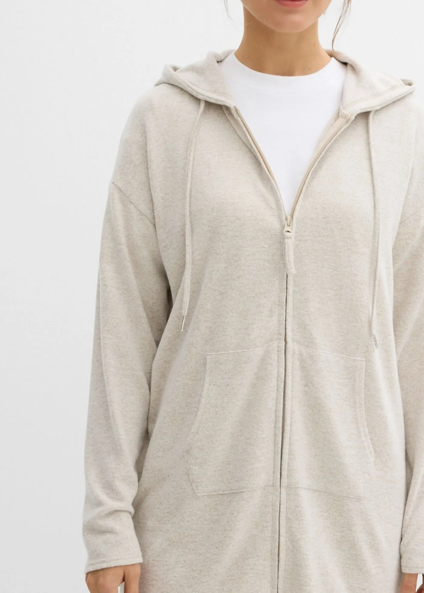 Outlet Chaqueta de punto fino de mezcla de viscosa con aspecto de punto Mujer Básicos|Camisetas
