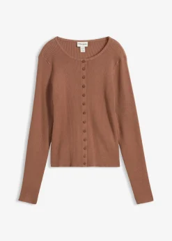 Outlet Chaqueta de punto fino de mezcla de viscosa suave Mujer Jerséis|Novedades