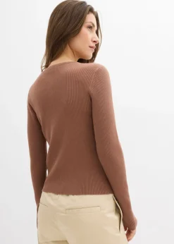 Outlet Chaqueta de punto fino de mezcla de viscosa suave Mujer Jerséis|Novedades