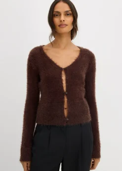 Chaqueta de punto fino de hilo suave Mujer Jerséis|Ropa De Punto