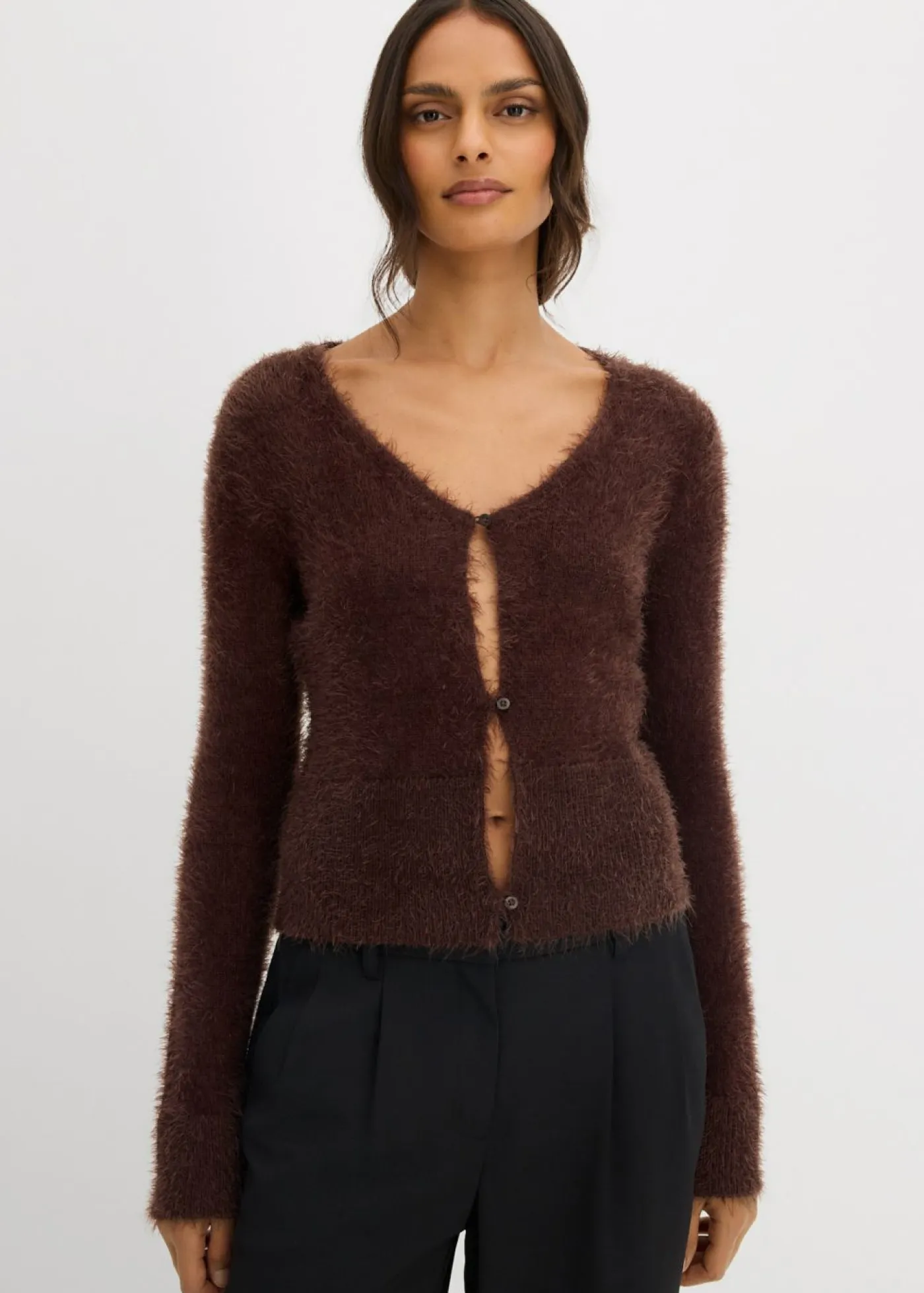 Chaqueta de punto fino de hilo suave Mujer Jerséis|Ropa De Punto