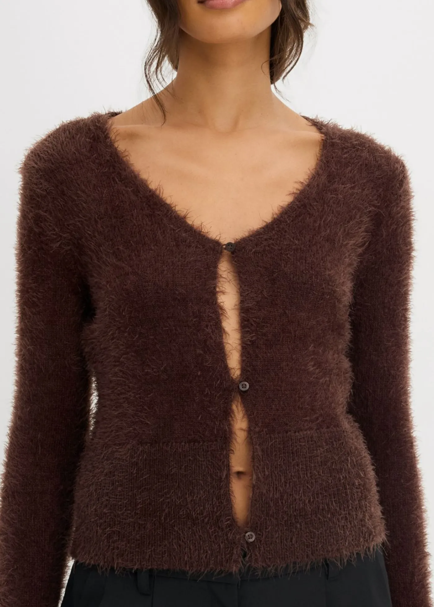 Chaqueta de punto fino de hilo suave Mujer Jerséis|Ropa De Punto