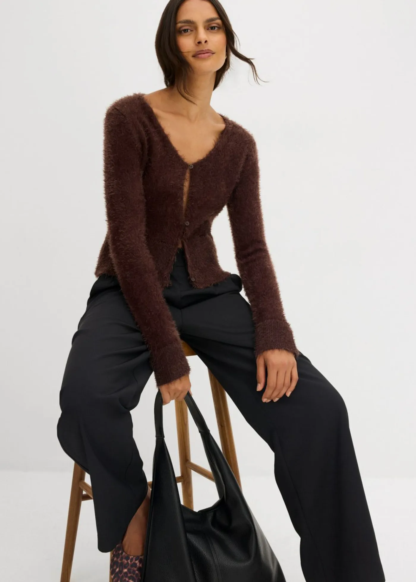 Chaqueta de punto fino de hilo suave Mujer Jerséis|Ropa De Punto