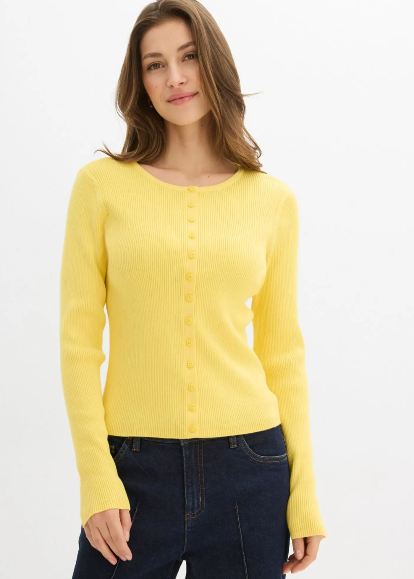 Clearance Chaqueta de punto fino de mezcla de viscosa suave Mujer Jerséis|Novedades