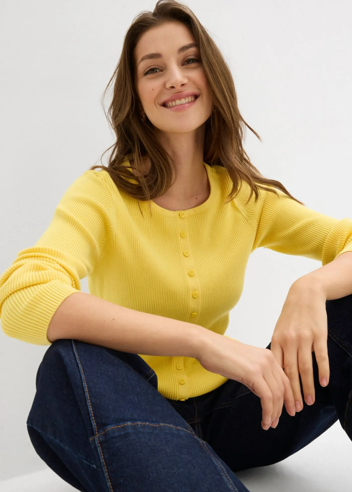 Clearance Chaqueta de punto fino de mezcla de viscosa suave Mujer Jerséis|Novedades