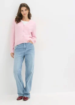 Sale Chaqueta de punto fino de mezcla de viscosa Mujer Jerséis|Ropa De Punto