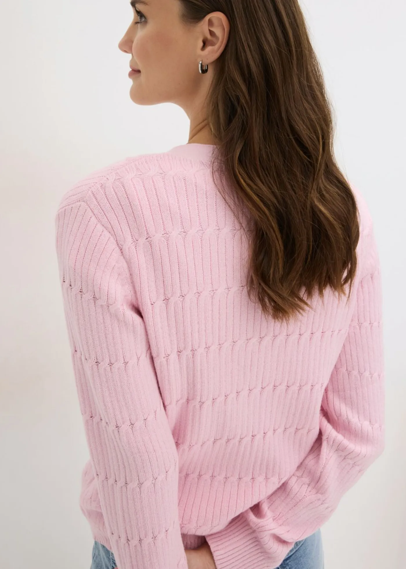 Sale Chaqueta de punto fino de mezcla de viscosa Mujer Jerséis|Ropa De Punto
