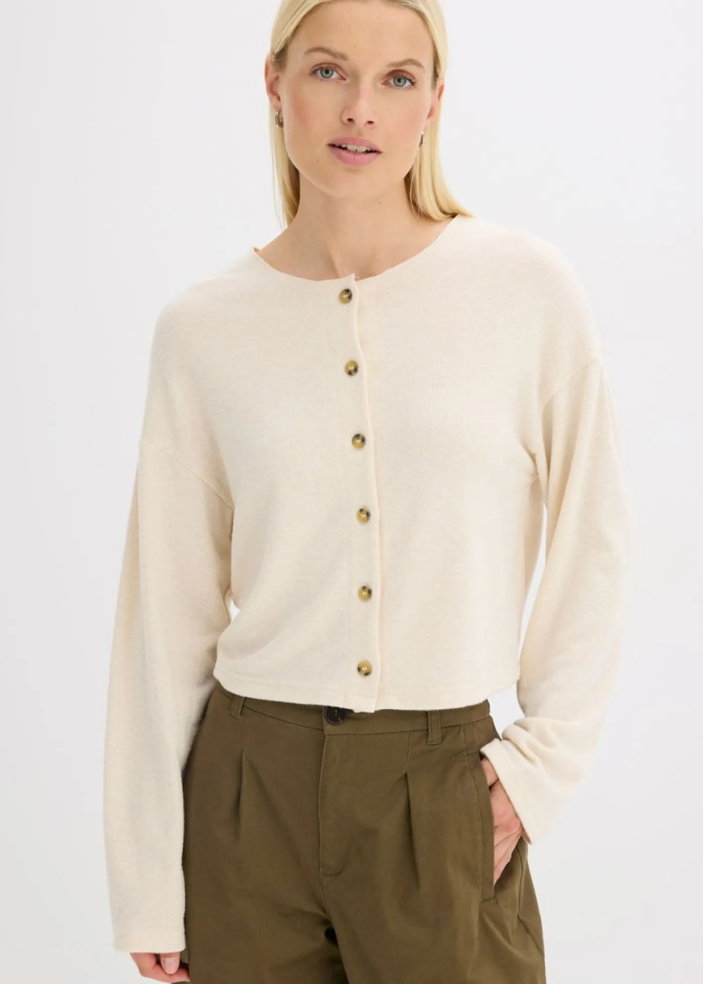 Sale Chaqueta de punto fino de canalé Mujer Jerséis|Ropa De Punto