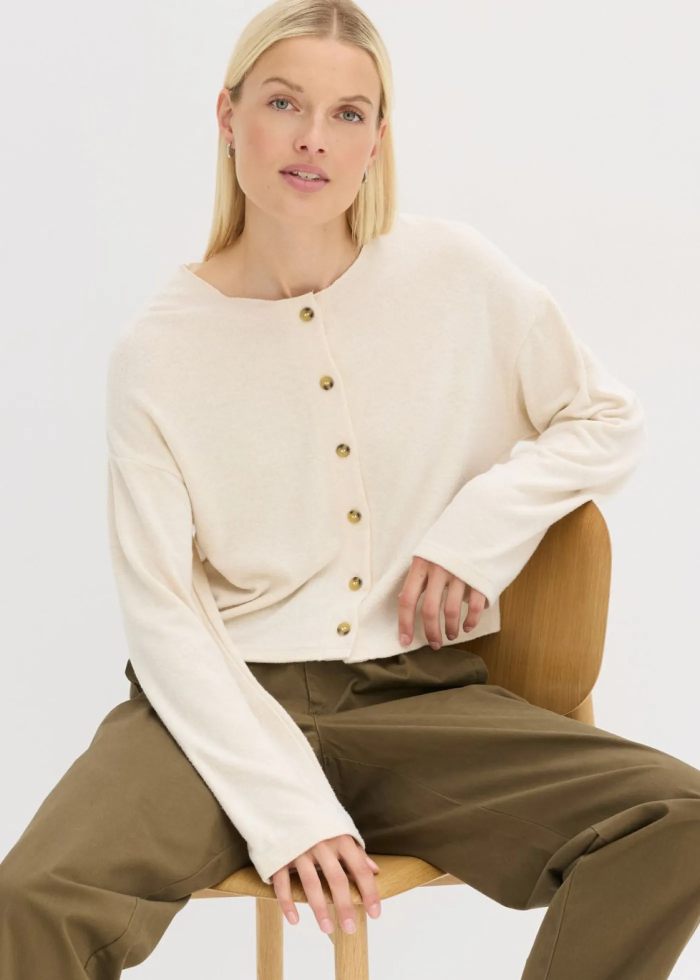 Sale Chaqueta de punto fino de canalé Mujer Jerséis|Ropa De Punto