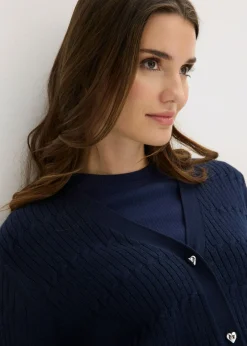 Online Chaqueta de punto fino de mezcla de viscosa Mujer Jerséis|Ropa De Punto