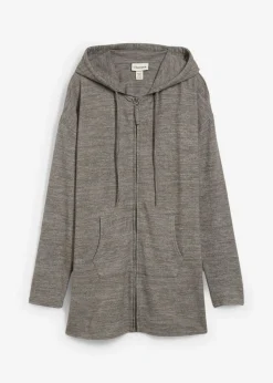 Chaqueta de punto fino de mezcla de viscosa con aspecto de punto Mujer Básicos|Camisetas