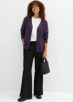 Clearance Chaqueta de punto fino Milano de canalé Mujer Básicos|Jerséis