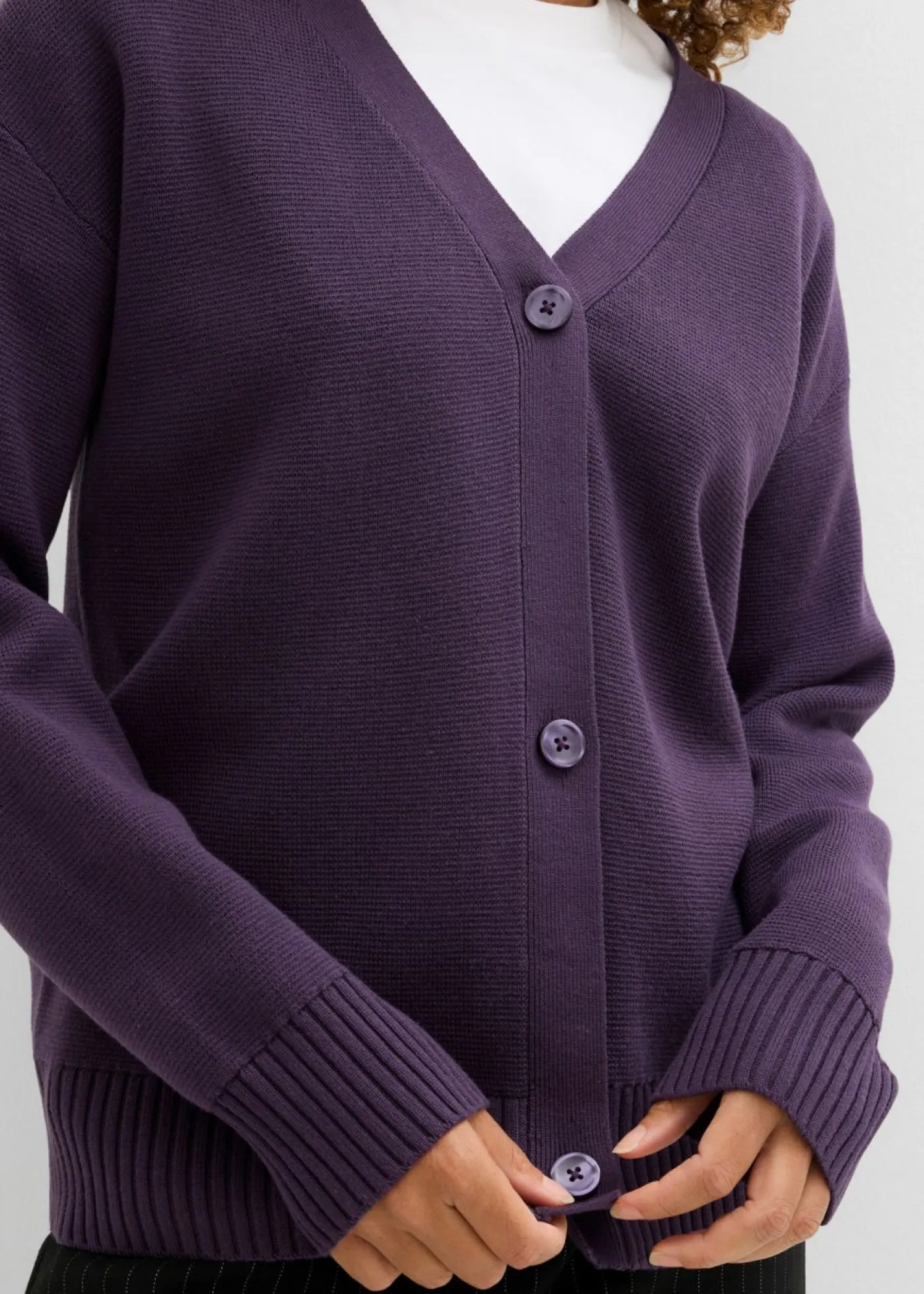 Clearance Chaqueta de punto fino Milano de canalé Mujer Básicos|Jerséis
