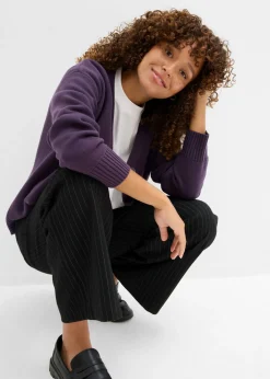 Clearance Chaqueta de punto fino Milano de canalé Mujer Básicos|Jerséis