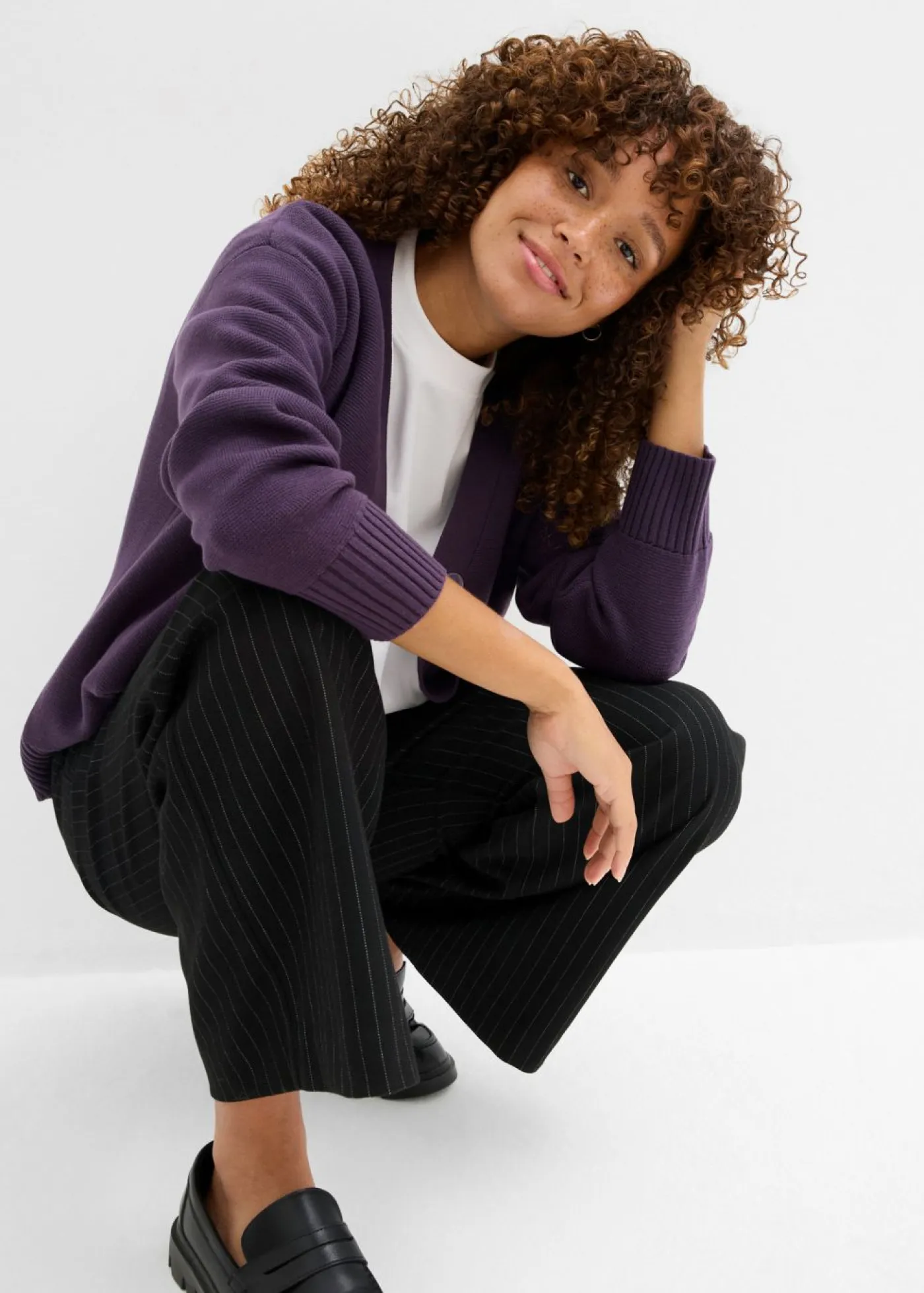 Clearance Chaqueta de punto fino Milano de canalé Mujer Básicos|Jerséis