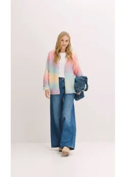 Outlet Chaqueta de punto grueso en suave mezcla de lana Mujer Jerséis|Ropa De Punto