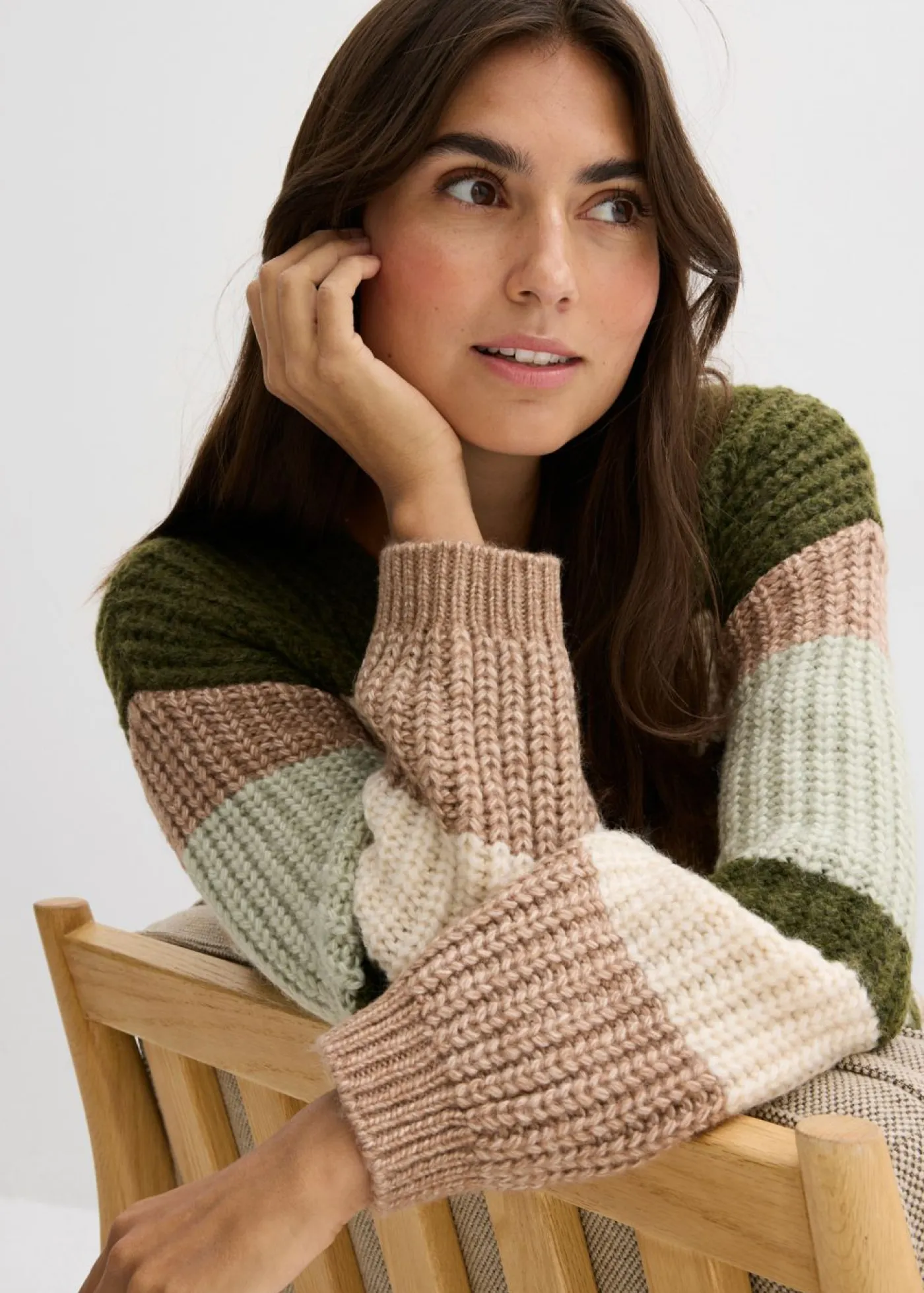 Clearance Chaqueta de punto grueso con degradado cromático Mujer Jerséis|Ropa De Punto