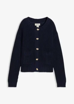 New Chaqueta de punto grueso con botones con efecto martillado Mujer Jerséis|Ropa De Punto