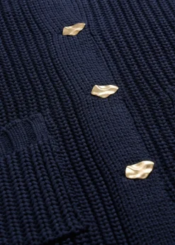 New Chaqueta de punto grueso con botones con efecto martillado Mujer Jerséis|Ropa De Punto