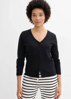 Best Chaqueta de punto grueso de algodón orgánico puro Mujer Básicos|Camisetas