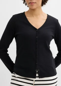 Best Chaqueta de punto grueso de algodón orgánico puro Mujer Básicos|Camisetas