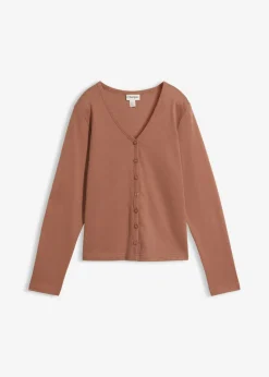 Best Chaqueta de punto grueso de algodón orgánico puro Mujer Básicos|Camisetas