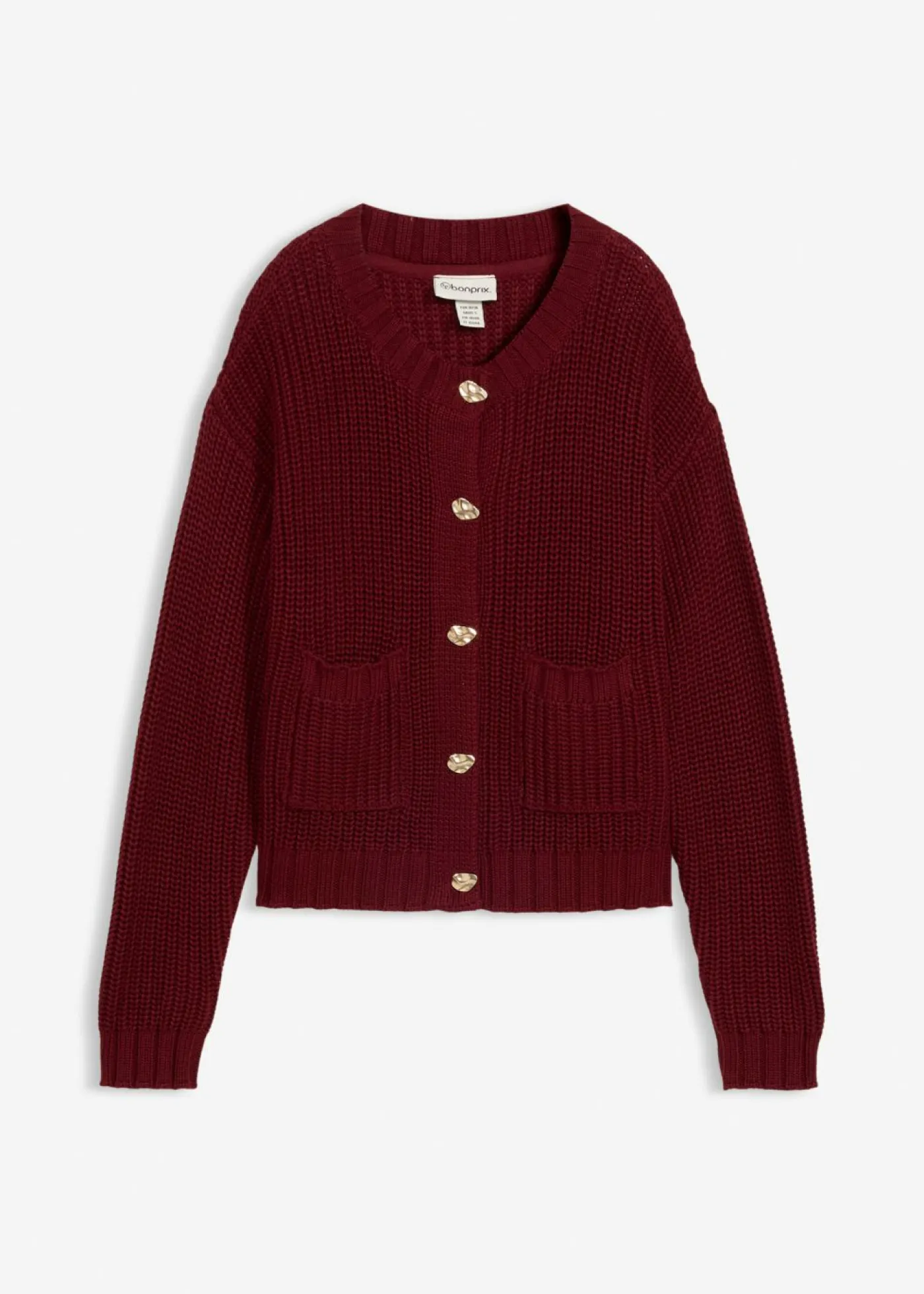 New Chaqueta de punto grueso con botones con efecto martillado Mujer Jerséis|Ropa De Punto