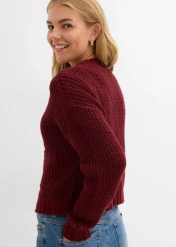 New Chaqueta de punto grueso con botones con efecto martillado Mujer Jerséis|Ropa De Punto