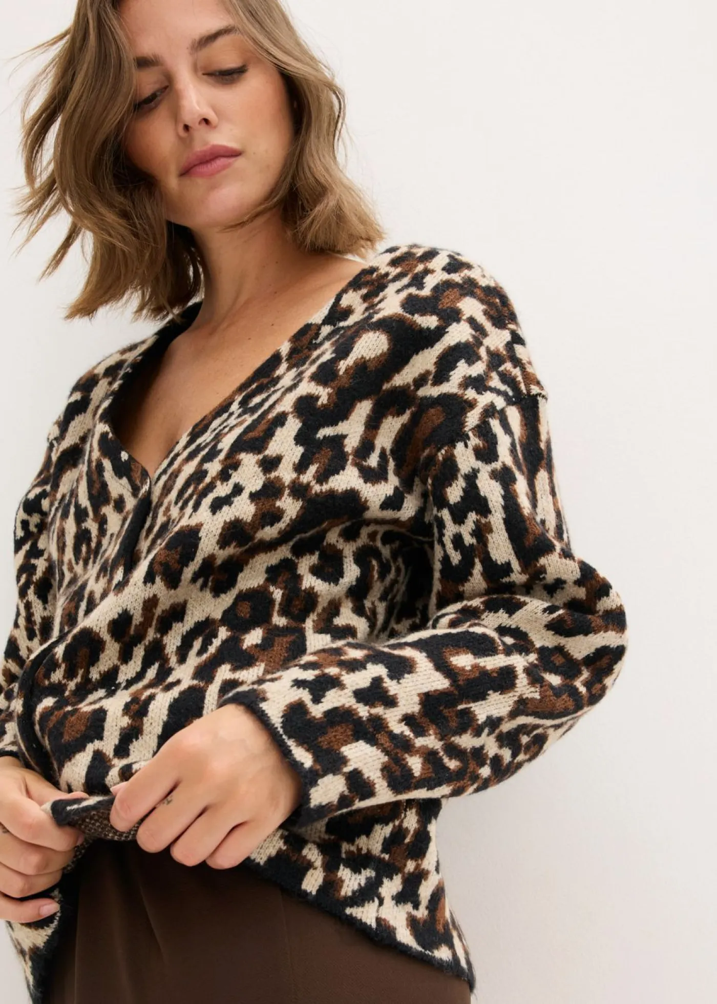 Sale Chaqueta de punto jacquard Mujer Jerséis|Ropa De Punto