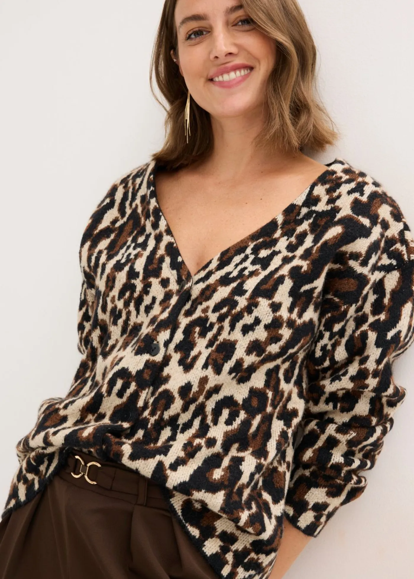 Sale Chaqueta de punto jacquard Mujer Jerséis|Ropa De Punto