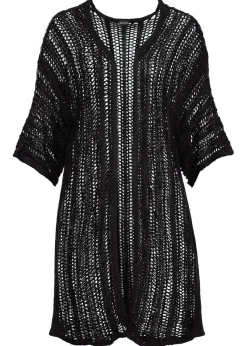 Hot Chaqueta de punto larga con calados Mujer Jerséis|Ropa De Punto