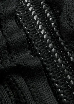 Hot Chaqueta de punto larga con calados Mujer Jerséis|Ropa De Punto