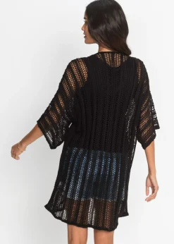 Hot Chaqueta de punto larga con calados Mujer Jerséis|Ropa De Punto