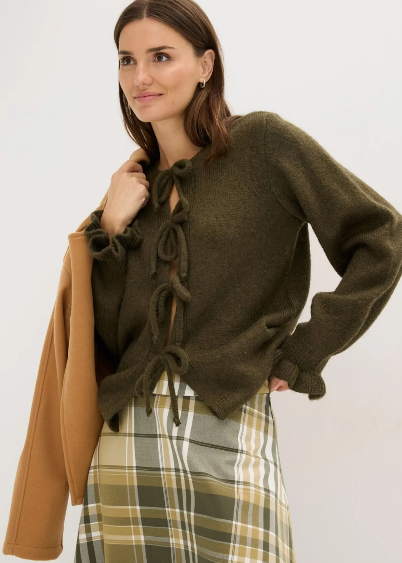 Sale Chaqueta de punto oversize de suave mezcla de lana Mujer Jerséis|Ropa De Punto