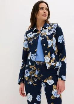 Chaqueta de sarga de algodón Mujer Chaquetas Y Abrigos|Novedades