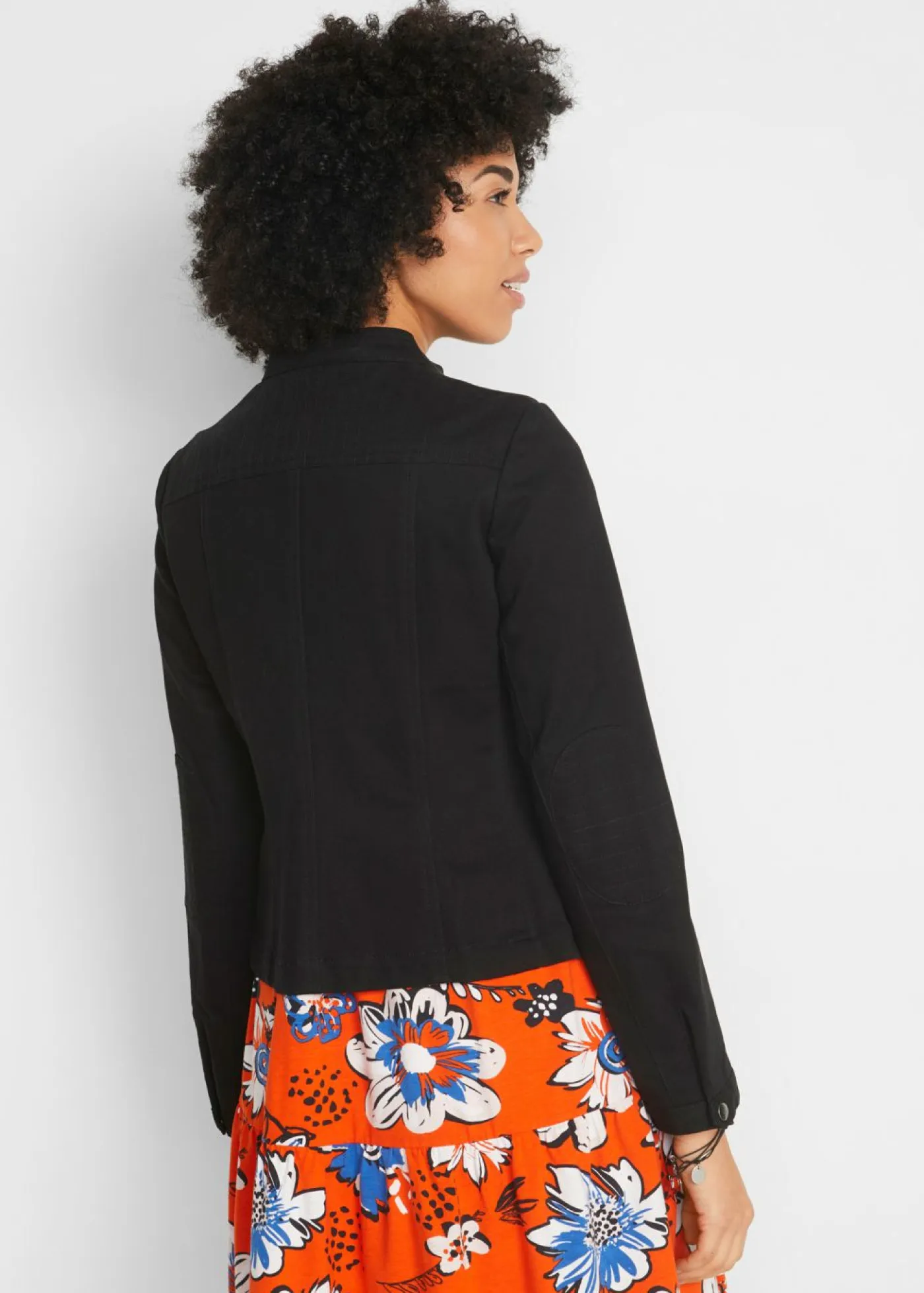 Online Chaqueta de sarga de algodón con insertos elásticos en los laterales Mujer Chaquetas Y Abrigos